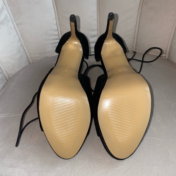 Black Peep toe Stiletto Pumps Size 9.5 - Picture 12 of 12